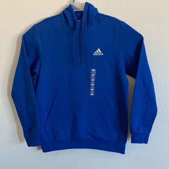 ADIDAS Men’s Blue Pullover Hoodie NWT - Picture 1 of 6